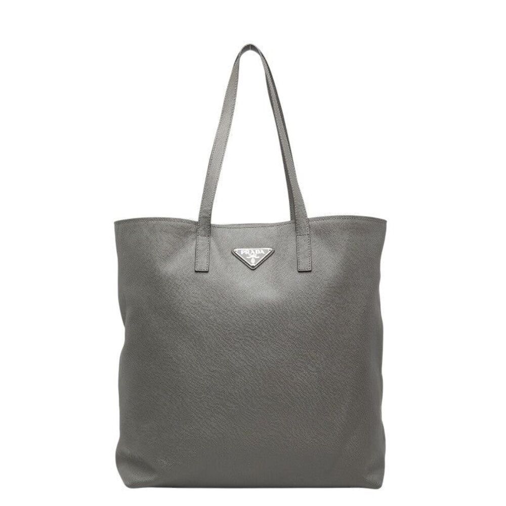 Prada Triangle Logo Plate Tote